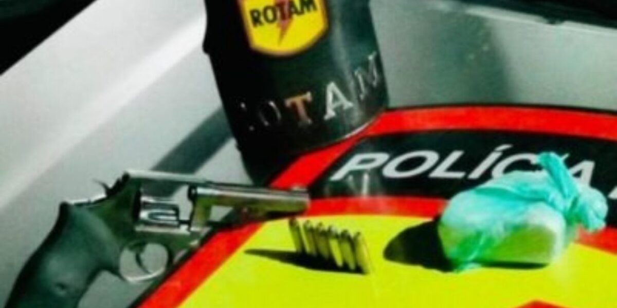Traficante é preso com drogas e na posse ilegal de arma de fogo em Senador Canedo-GO