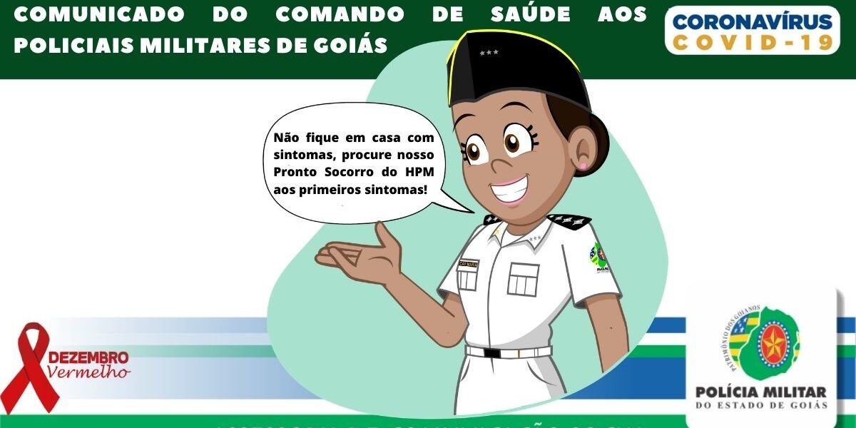 Comunicado do Comando de Saúde aos policiais militares de Goiás