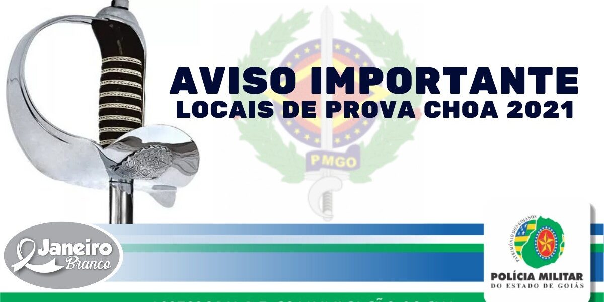AVISO IMPORTANTE: PROVA CHOA 2021