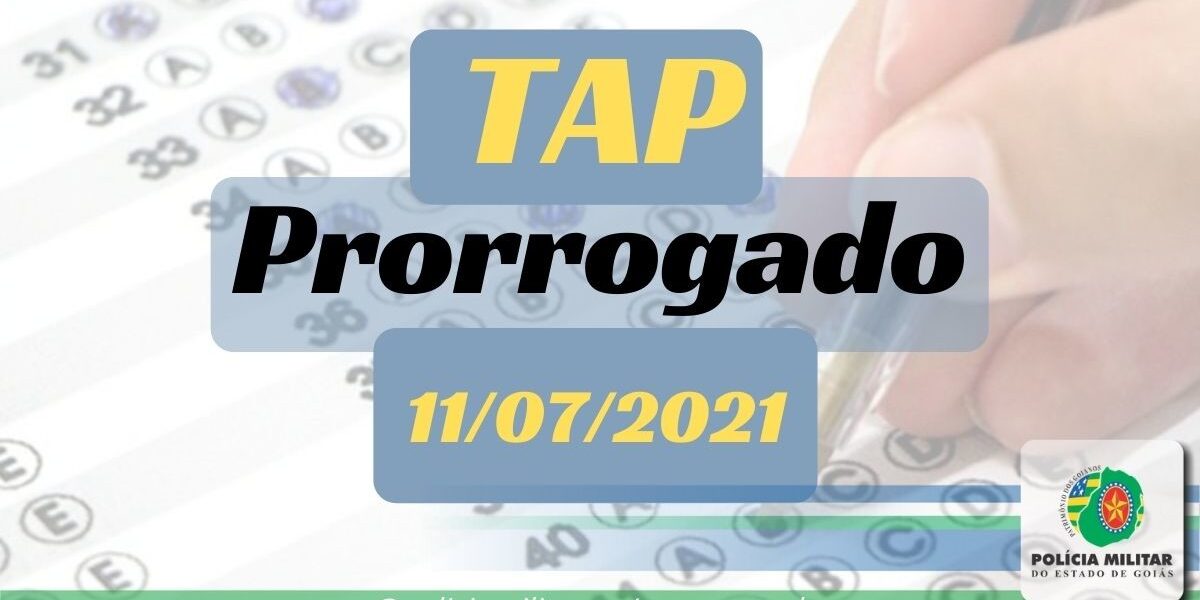 TAP/2021 – RETIFICAÇÃO NA DATA DA PROVA