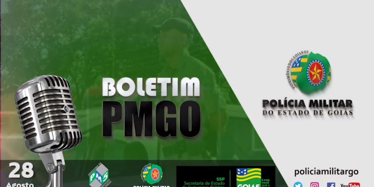 Boletim semanal da Polícia Militar do Estado de Goiás