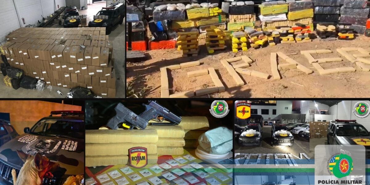 24 horas: mais de 2,5 Toneladas de drogas apreendidas