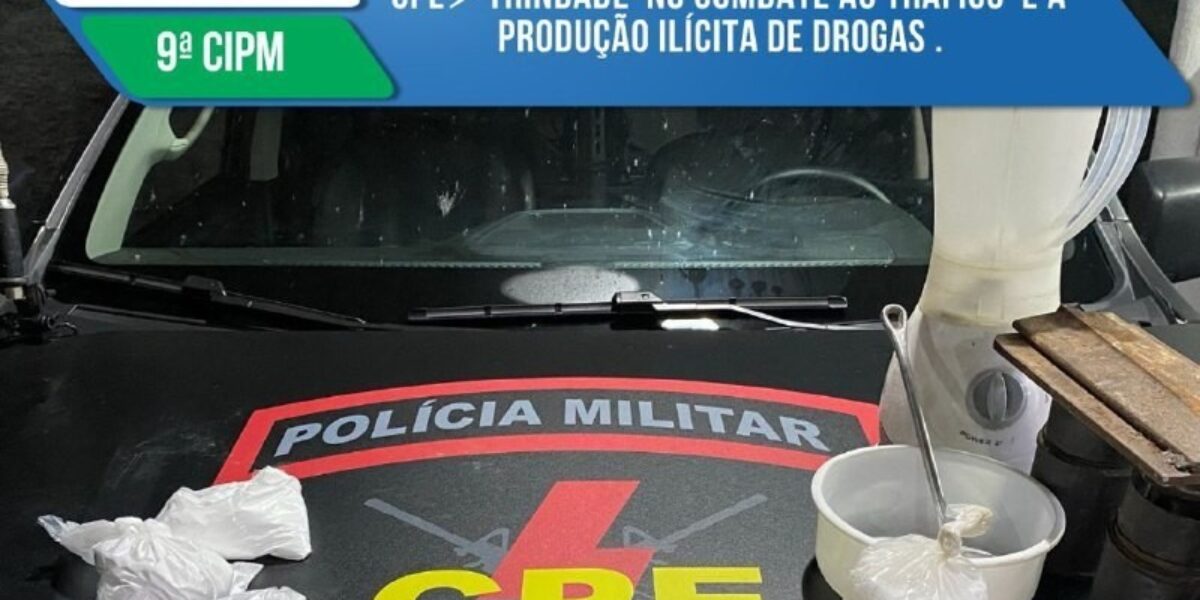 CPE: apreende drogas e fecha laboratório para o refino de drogas.
