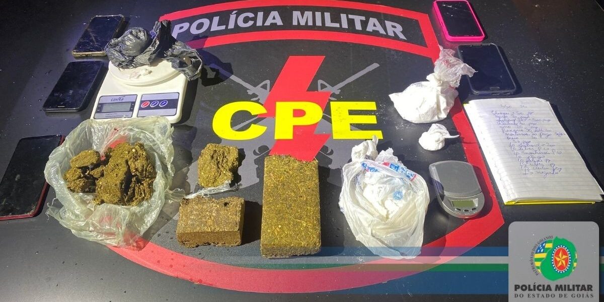 Com auxílio de K-9 casal é preso por tráfico pela CPE de Rio Verde