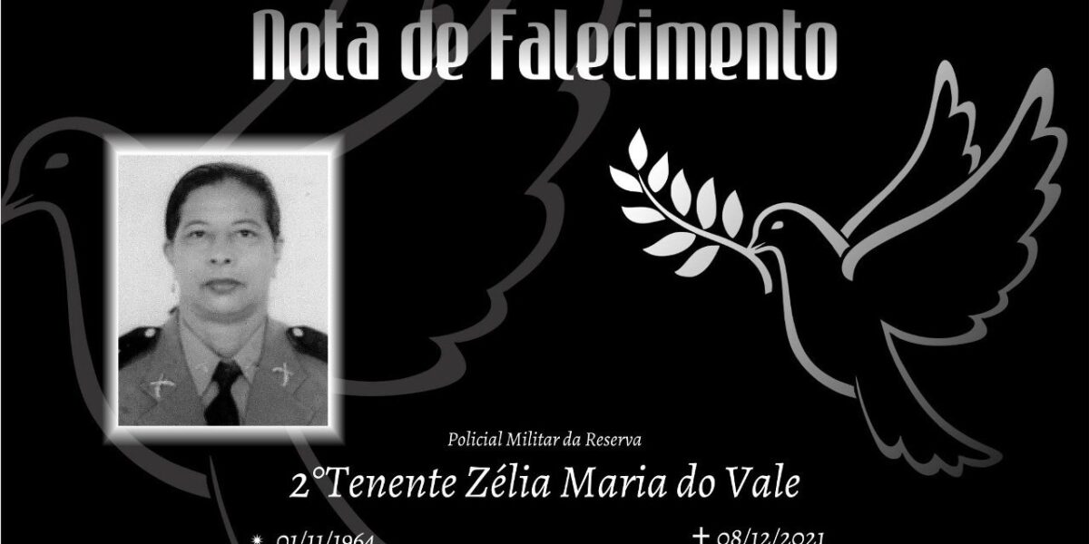 Nota de Falecimento: 2º Ten R/R Zélia Maria do Vale Santos