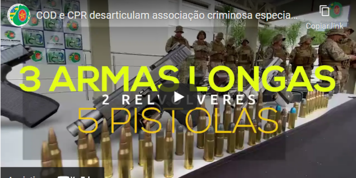 COD e CPR desmantela associação criminosa especializada em roubo a bancos