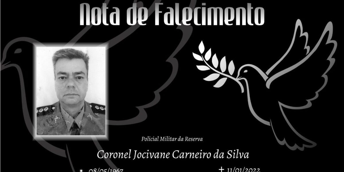 Nota de falecimento: Cel Jocivane Carneiro da Silva