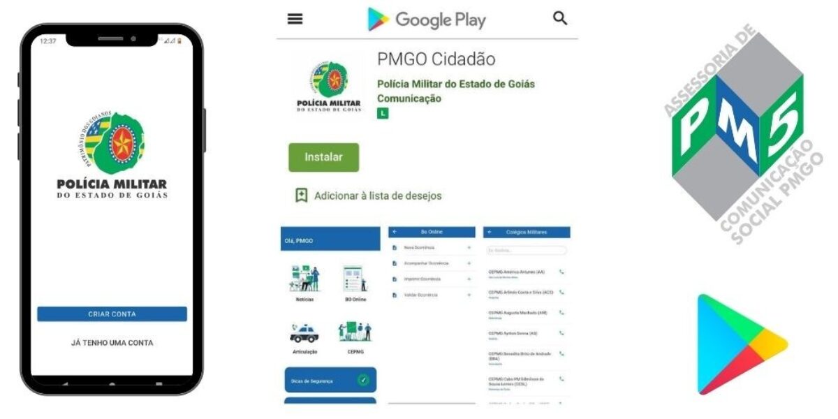 PMGO Cidadão – Aplicativo da Polícia Militar do Estado de Goiás