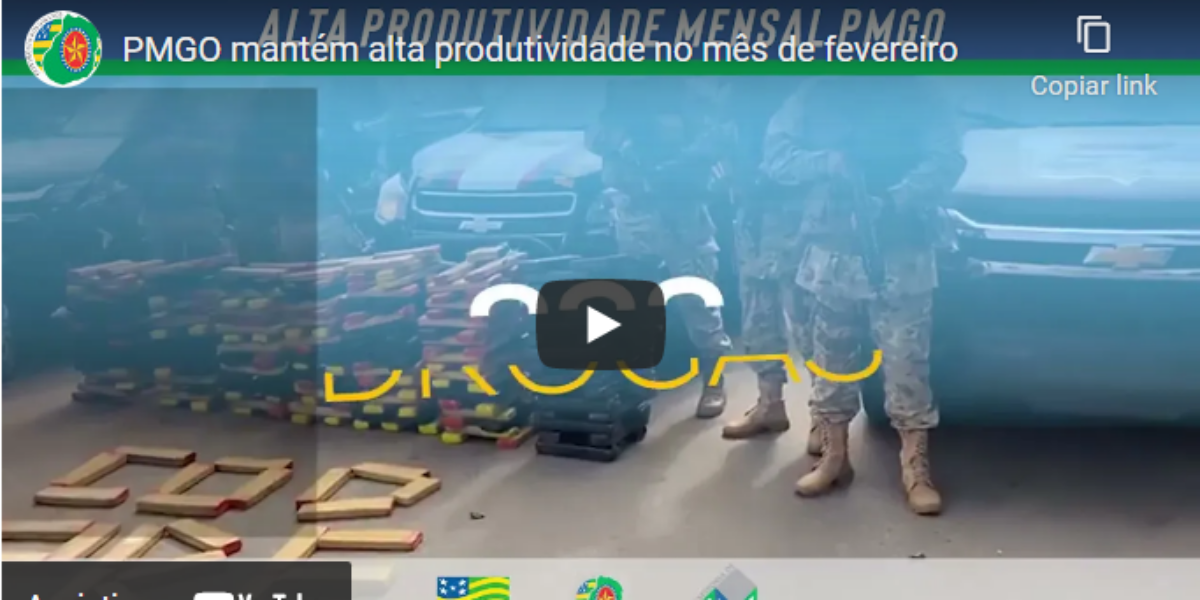 PMGO mantém alta produtividade no mês de fevereiro