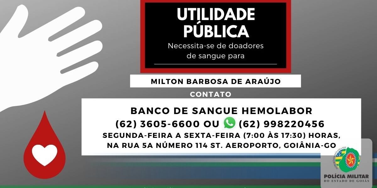 Pedido de doação de sangue