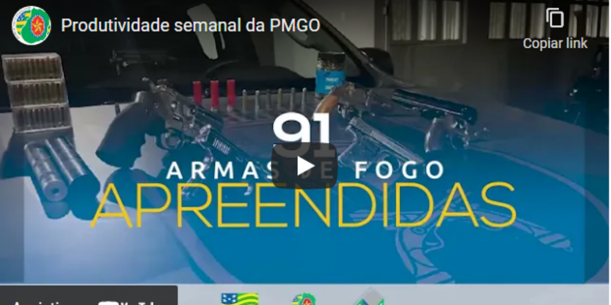 Produtividade Semanal da PMGO
