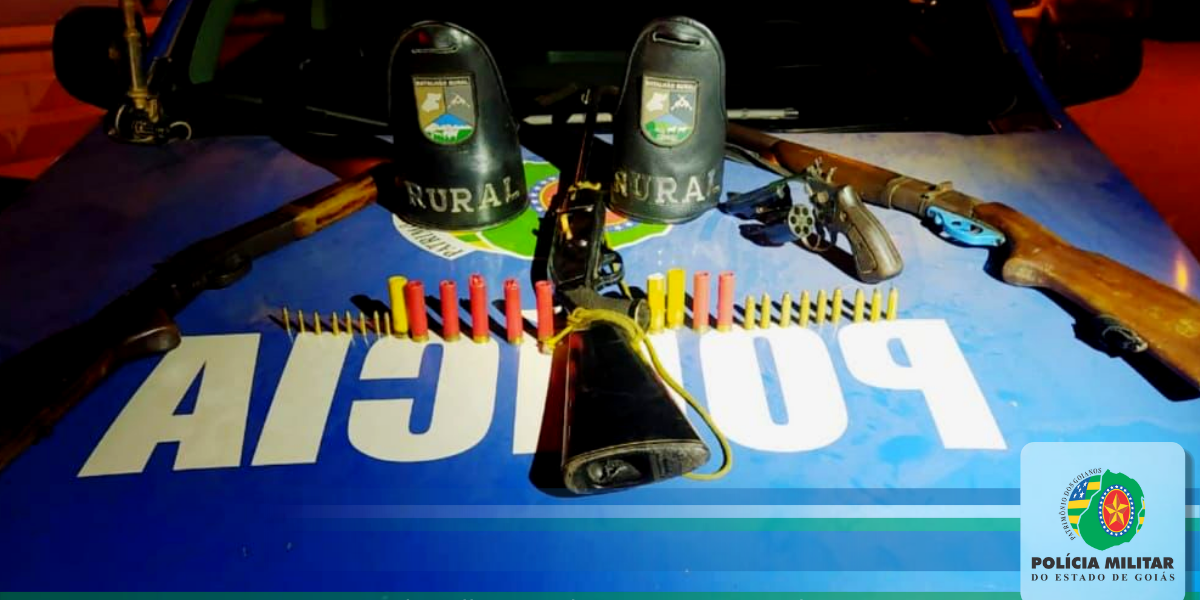 Batalhão Rural apreende várias armas de fogo