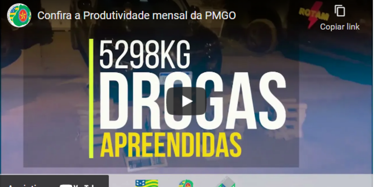 Produtividade mensal da PMGO