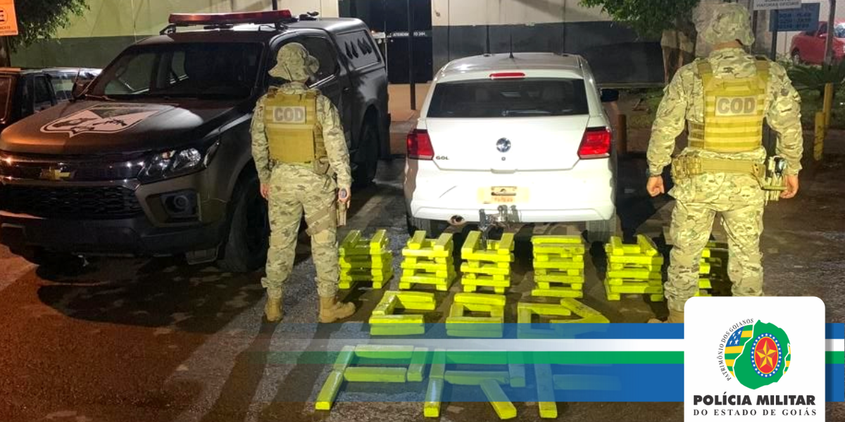 COD, em ação conjunta com a PRF, apreende 98kg de maconha na Região Leste de Goiás