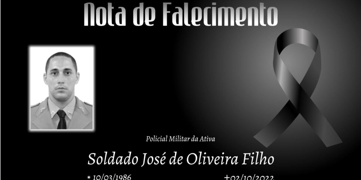 Nota de falecimento – Soldado José de Oliveira Filho