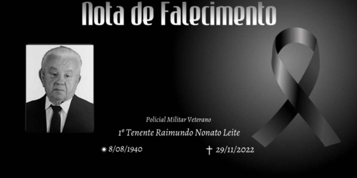 Nota de falecimento – 1º Tenente RR Raimundo Nonato Leite