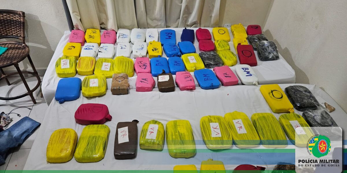 42º BPM detém traficante de Rondônia com grande quantidade de droga, em Goiânia