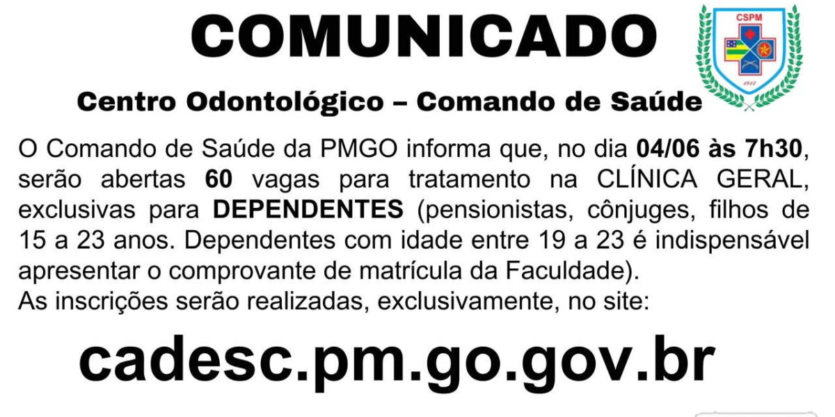 Abertura de Lista de Acesso para tratamento na clínica geral exclusivo para DEPENDENTES