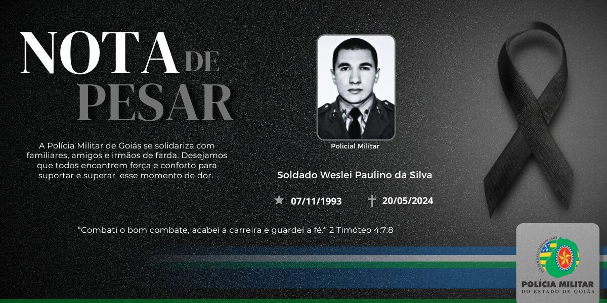 Nota de falecimento: soldado Weslei Paulino da Silva