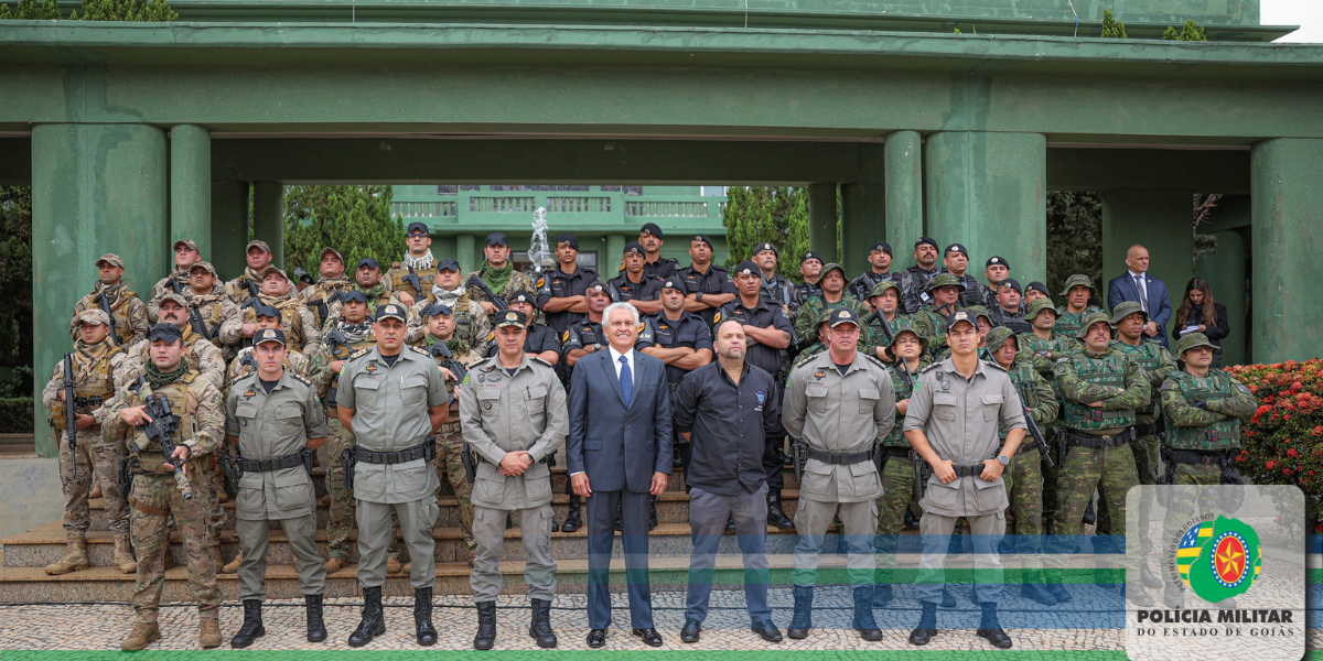 Policiais Militares de Goiás são recebidos pelo Governador de Goiás no retorno da operação “Brasil é um só”