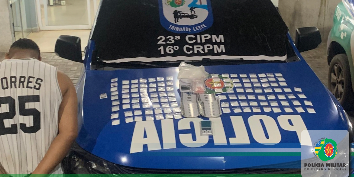 PMs de Trindade prendem traficante que entregava drogas tipo delivery