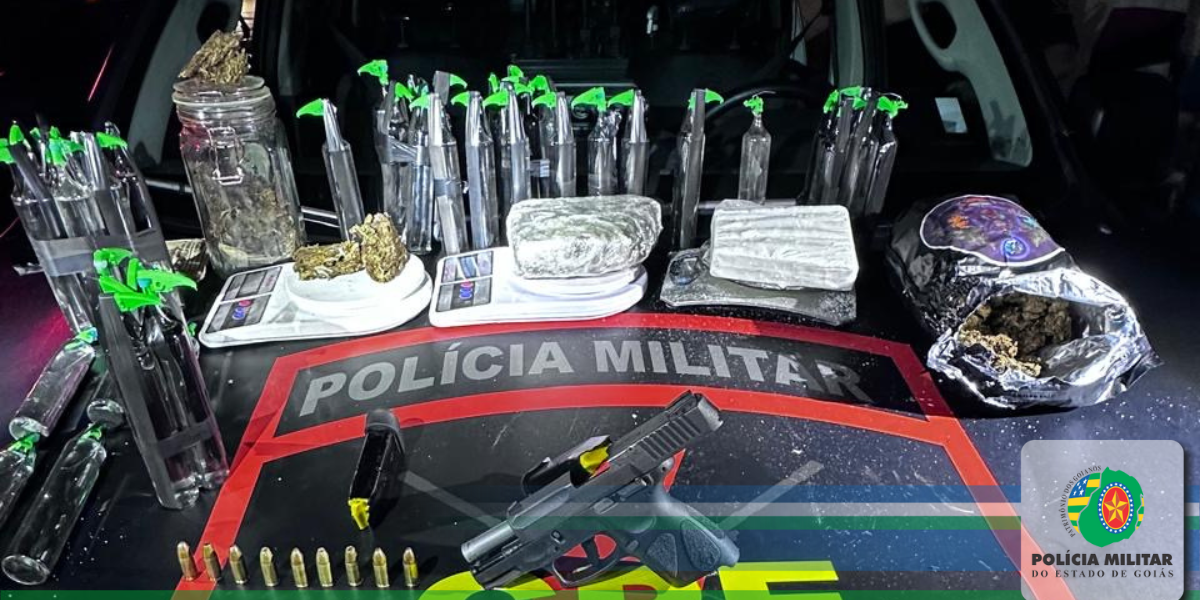 CPE Aparecida realiza flagrante por tráfico e posse ilegal de amena de fogo