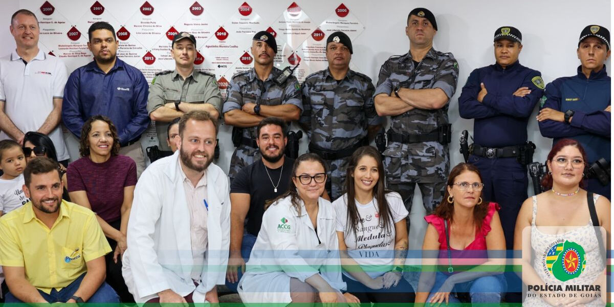 PMGO participa de ação especial de doação de sangue em celebração ao Dia Nacional do Doador de Sangue