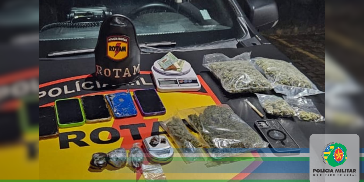 ROTAM prende quatro criminosos por tráfico de drogas