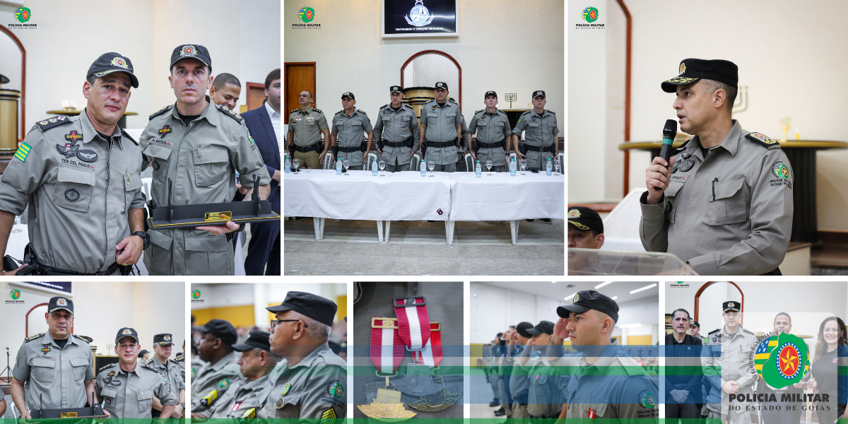 Solenidade de entrega de medalhas no 38º Batalhão da Polícia Militar de Goiás