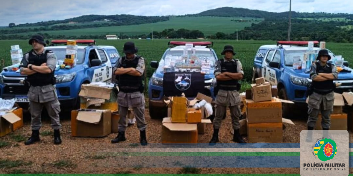 Batalhão Rural apreende R$ 500 mil em produtos de contrabando e descaminho
