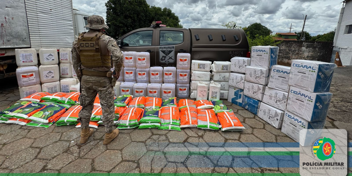 COD apreende grande quantidade de agrotóxicos sem comprovação fiscal oriunda do Estado de Minas Gerais