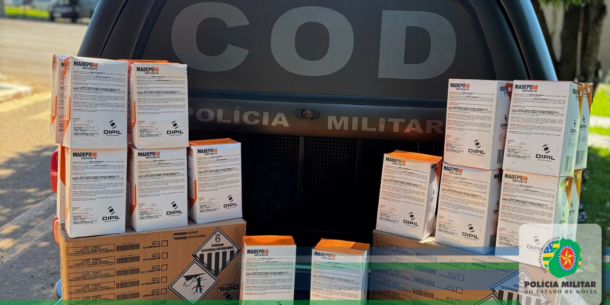 COD apreende carga de agrotóxicos contrabandeados da China que seriam comercializados em Goiás