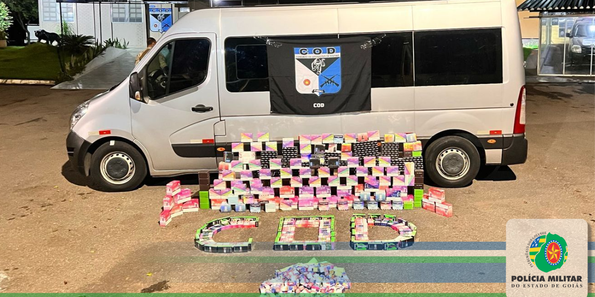 COD APREENDE GRANDE QUANTIDADE DE CIGARROS ELETRÔNICOS CONTRABANDEADOS