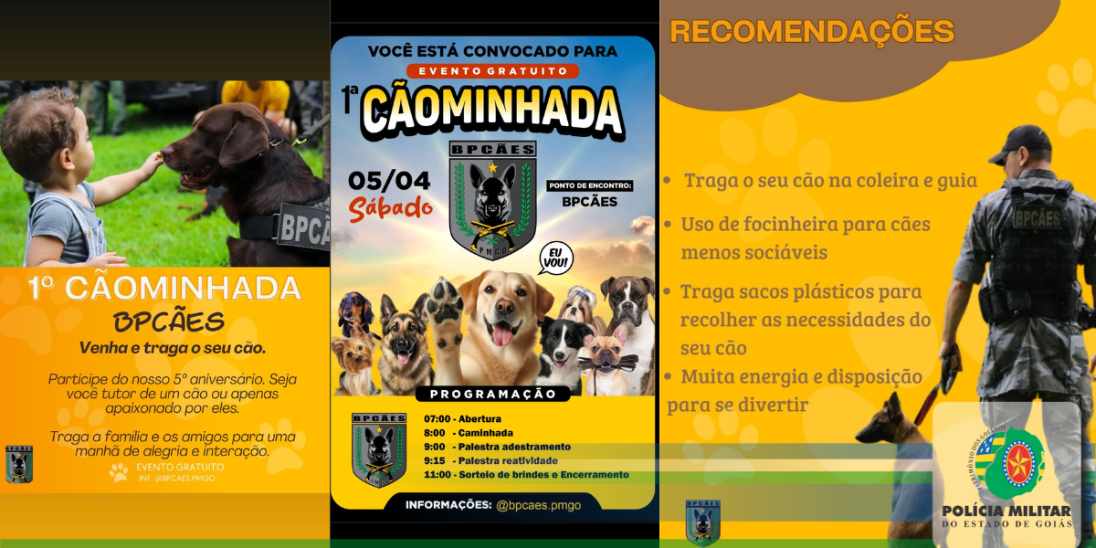 CONVITE – 1ª CÃOMINHADA DO BPCÃES