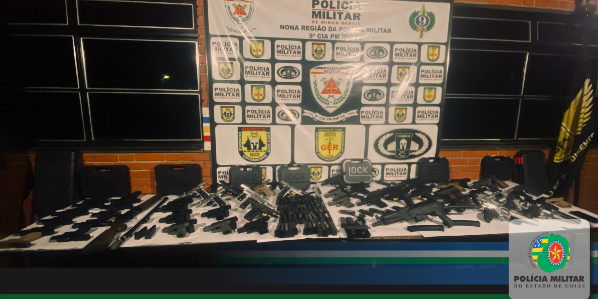 OPERAÇÃO INTEGRADA RECUPERA DEZENAS DE ARMAS DE FOGO ROUBADAS EM LOJA NO MUNICÍPIO DE CATALÃO-GO