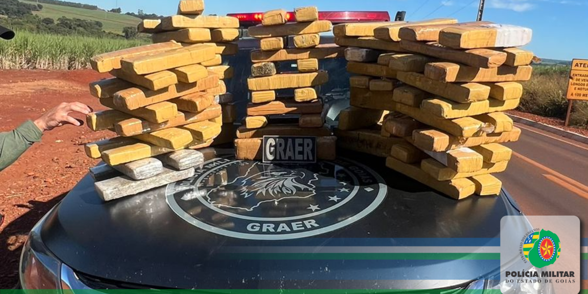 GRAER PRENDE TRAFICANTE TRANSPORTANDO 100 KG DE MACONHA EM QUIRINÓPOLIS