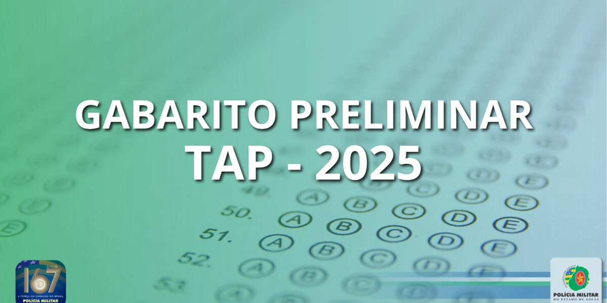 GABARITO PRELIMINAR TAP/2025