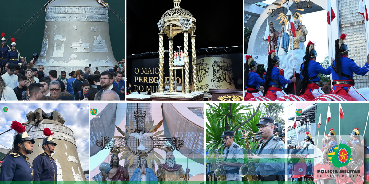 PMGO GARANTE A SEGURANÇA NA CHEGADA DO MAIOR SINO DO MUNDO A TRINDADE