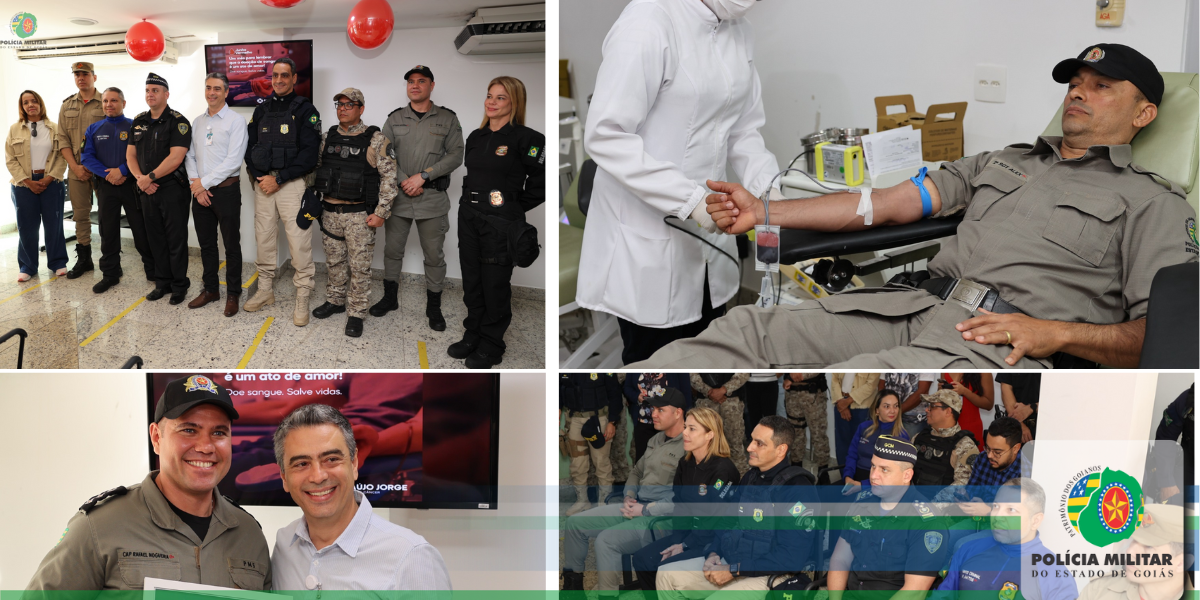PMGO PARTICIPA DE CAMPANHA EM ALUSÃO AO DIA MUNDIAL DO DOADOR DE SANGUE