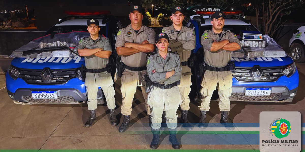 39º BPM (2º CRPM) PRENDE CASAL COM QUASE 100KG DE DROGAS E ESPINGARDA EM APARECIDA DE GOIÂNIA