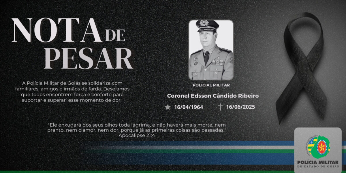 NOTA DE FALECIMENTO – CORONEL VETERANO EDSSON CÂNDIDO RIBEIRO