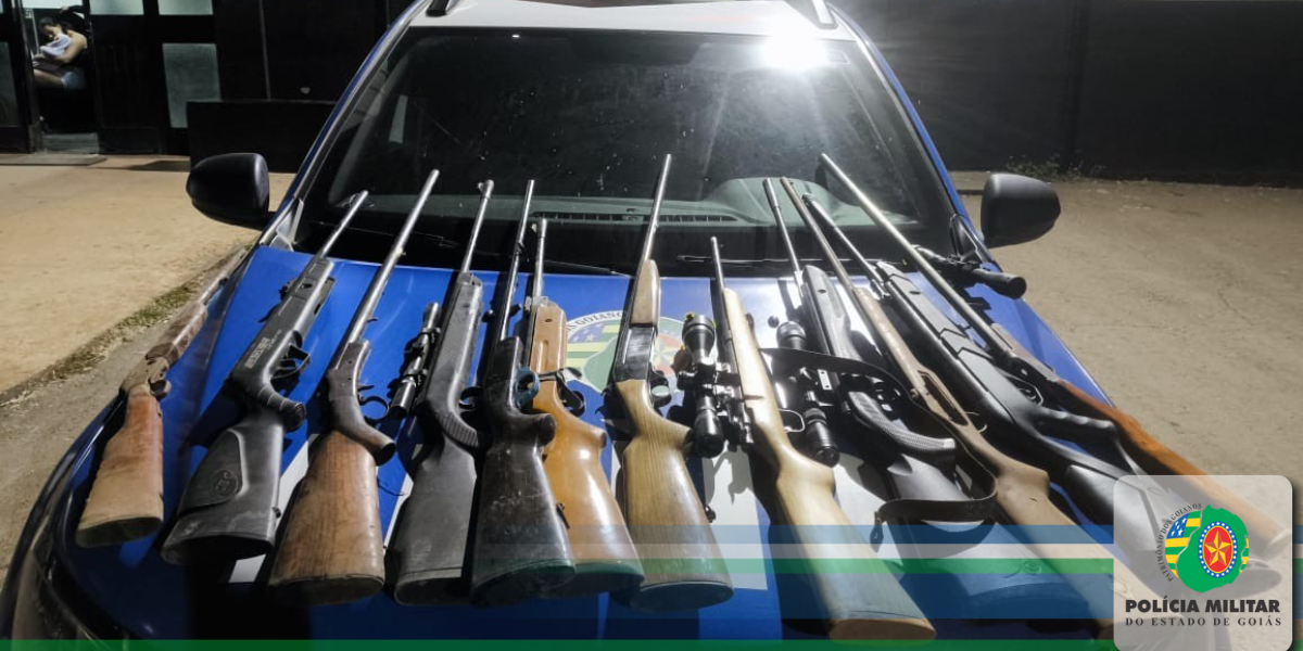 36ª CIPM APREENDE 12 ARMAS DE FOGO