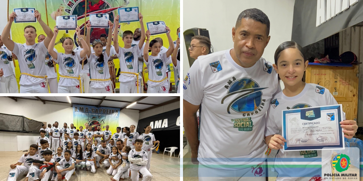 Alunos do COD Mirim recebem cordas em cerimônia de graduação na Capoeira