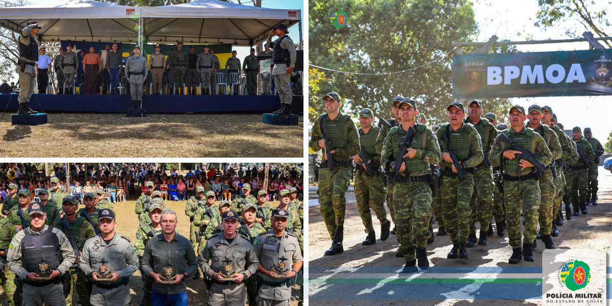 PMGO REALIZA FORMATURA DO 7º COAM E PASSAGEM DE COMANDO DO BPMRURAL