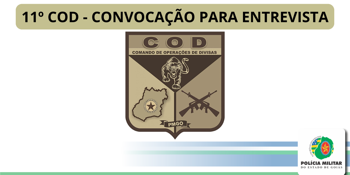 11º COD – CONVOCAÇÃO PARA ENTREVISTA