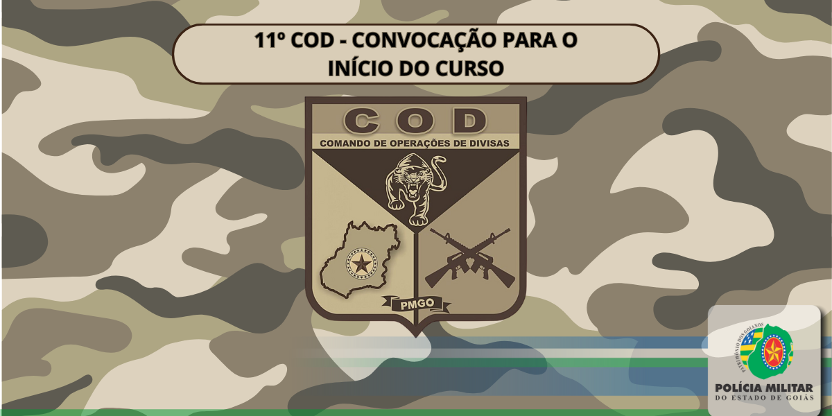 11º COD – CONVOCAÇÃO PARA O INÍCIO DO CURSO