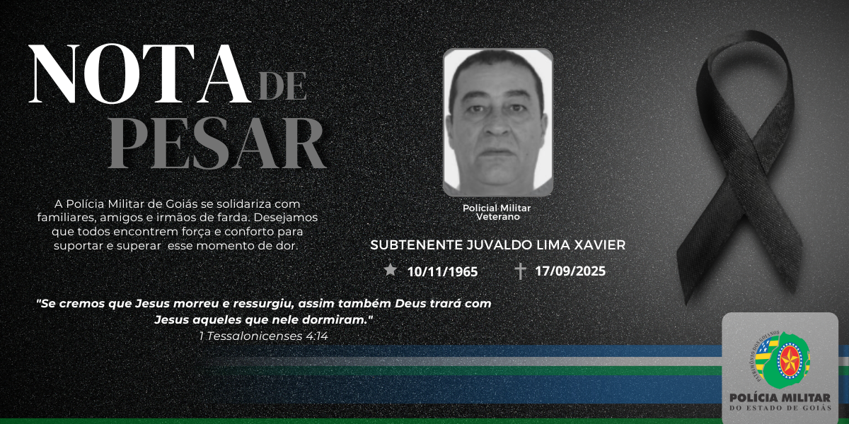 NOTA DE FALECIMENTO – SUBTENENTE VETERANO JUVALDO LIMA XAVIER