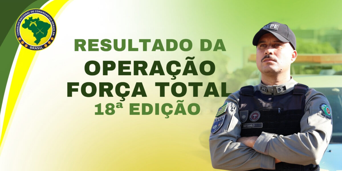 “OPERAÇÃO FORÇA TOTAL – POLÍCIAS MILITARES A SERVIÇO DO BRASIL” – 18ª EDIÇÃO