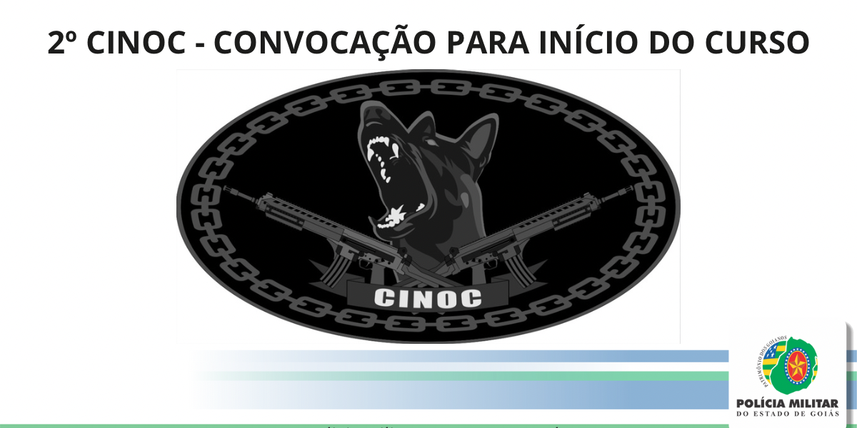 2º CINOC – CONVOCAÇÃO PARA INÍCIO DO CURSO