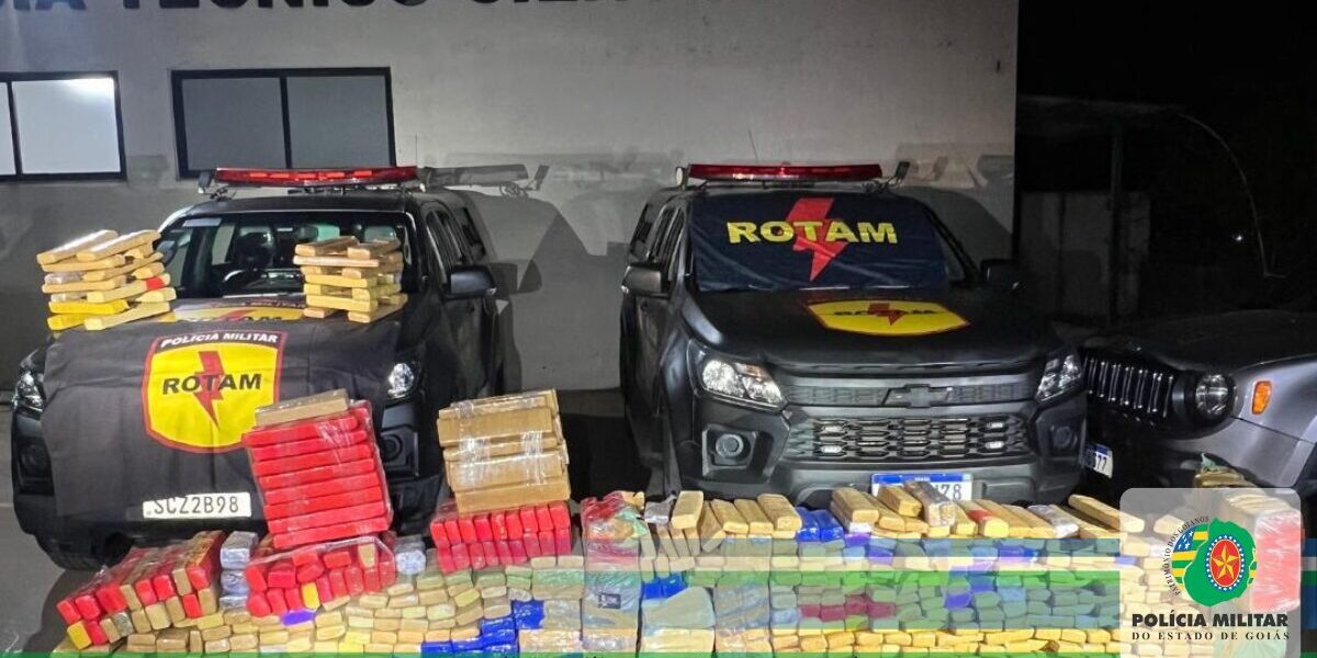 ROTAM APREENDE MAIS DE MEIA TONELADA DE DROGAS E PRENDE EM FLAGRANTE 4 INDIVÍDUOS ENVOLVIDOS NO TRÁFICO